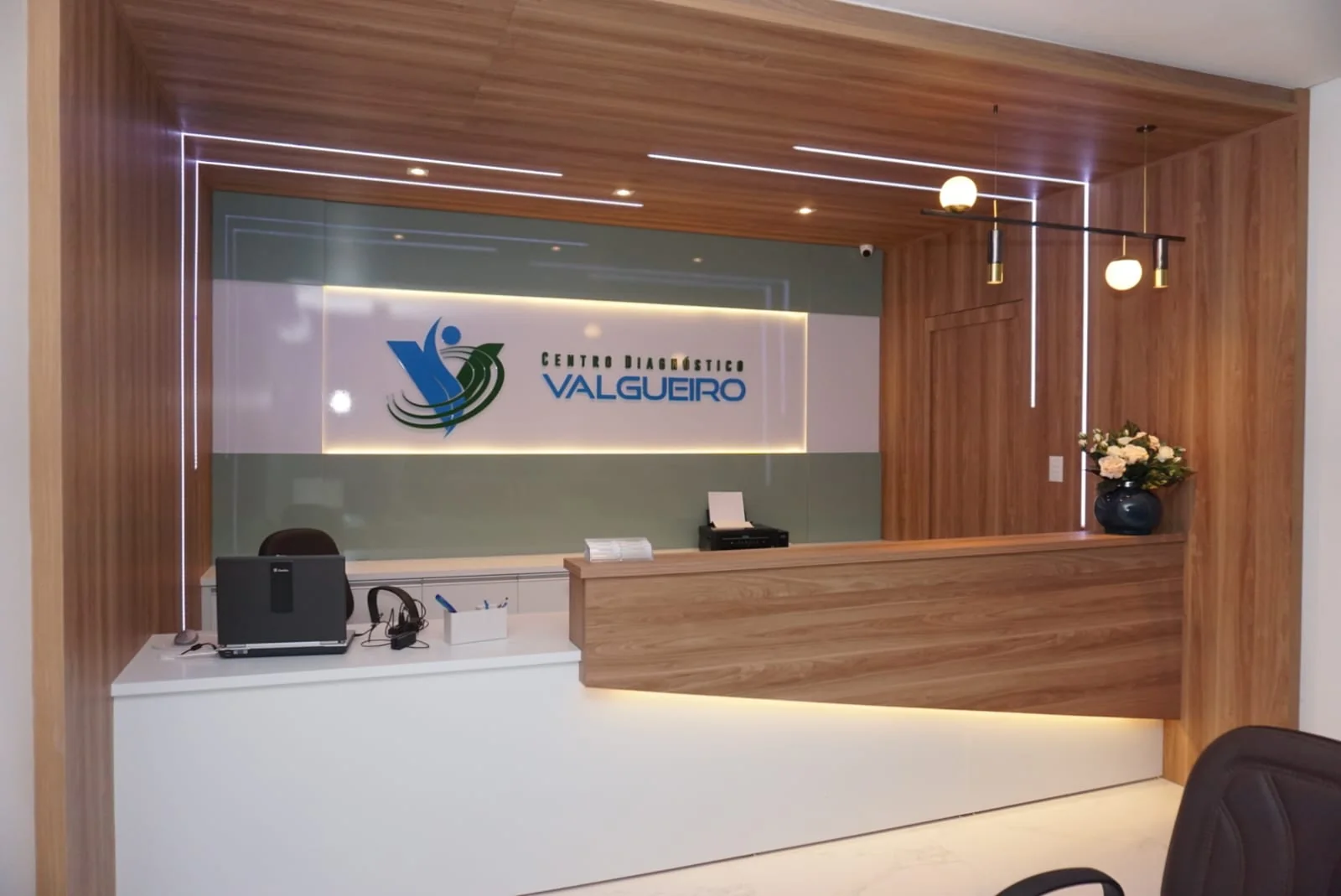 Recepção do CDV com o logotipo iluminado